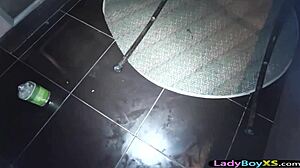 Skinny Asian Ladyboy Assfucked In A Sex Chair Bareback With Blowjob And Handjob Pov