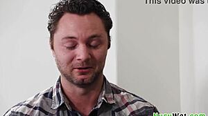 Why not pour this slippery nuru gel all over us while we're both fully naked for the massage?