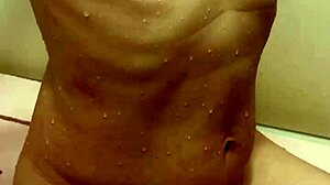 Married 38-Year-Old Woman Shows Cute Asian Body in Bathroom Scene with Dripping Nipples and Wedding Dress Ripped Off