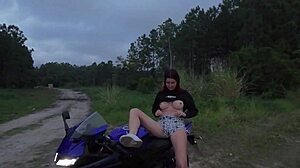 Amateurs And Latina Redhead In Public Outdoor Voyeur Scene