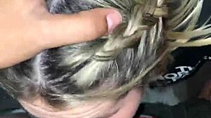 rich blonde slut takes deepthroat blowjob from black cock before cumshot