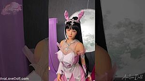 shino moon queen's alluring japanese sf cosplay form in jiusheng doll style
