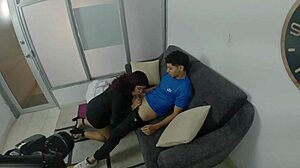 Madrastra and hijastro share bed for hardcore interracial creampie pounding with fat bbw milf in homemade roleplay