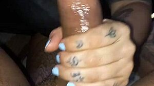 Rainyday Blonde Girlfriend Gives Sloppy Deepthroat Blowjob with Handjob and Spitting in Homemade Interracial Session