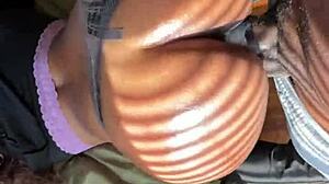 Str8rich just dives into this hot ebony Atlanta baddie's wet tight creamy pussy for a wild ride.