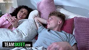 Two Stepsisters Hint At Taboo Desires In Erotic Group Play With Blowjob Anal And Handjob Domination