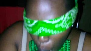 Sloppy Double Blowjob with Deepthroat Action from Fat BBW on Monster Big Black Cock during St Patrick's Day Group Fun