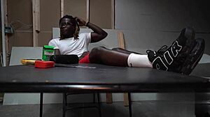 ray ray licks balls and deepthroats monster big black cock sloppy in classroom