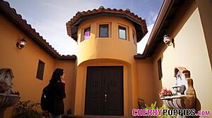 Teen Gets Pussy Filled with Jizz Outdoors