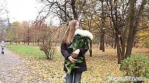 At Nine Months Pregnant Long Walks Take So Much Out of Me as Russian Teen Outdoor!