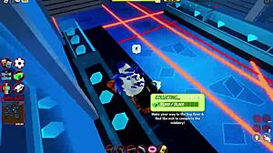 Cop performs blowjob in roblox jailbreak gameplay with big tits milf anal creampie and titty fuck by police bitch.