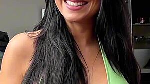 I love how this big tits babe gives me the best blowjob with rimjob ball sucking and cum in mouth during casting