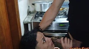 meu genro aproveito que minha namorada não estava e me comeu gostoso... curvy brazilian with small tits and big clit gets cum covered in bisexual fun 😈🍑