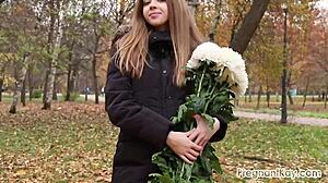 At Nine Months Pregnant Long Walks Take So Much Out of Me as Russian Teen Outdoor!