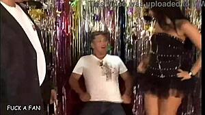 Mike from San Francisco meets Madison Parker on stage, then plows her tight cunt with deepthroat gagging and doggystyle riding until cum covers her.