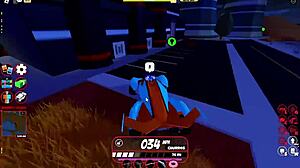 Cop performs blowjob in roblox jailbreak gameplay with big tits milf anal creampie and titty fuck by police bitch.