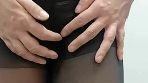 Sissy Pantyhose Full Of Cum - Wow, That Crossdressing Cumshot Explosion!