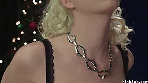 Busty Blonde Lesbian Anal Lezdom Fucked With Strapon And Bound Submission