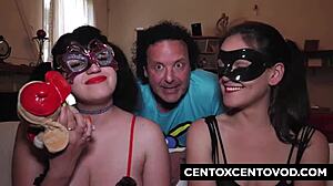 These two Italian amateur babes are stomping Alex Magni with double penetrations and blowjobs! 😈