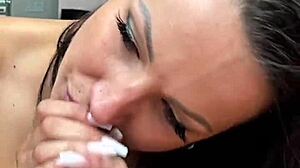 I love how this big tits babe gives me the best blowjob with rimjob ball sucking and cum in mouth during casting