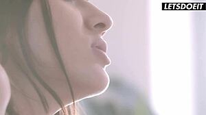 Romantic lesbian sex with natural tits licking and fingering beats studying for Czech and Hungarian babes