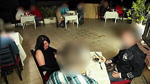 Public Fucking In Restaurant With Blowjob And Cumshot