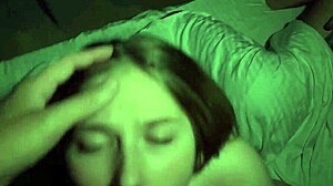 Young Cuckold Watches Stepdad Fuck Busty Girlfriend Covering Body in Cum