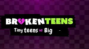 Blonde teen gets assfucked by big black monster cock in first time interracial pov.