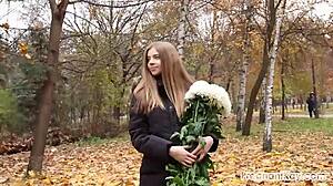 At Nine Months Pregnant Long Walks Take So Much Out of Me as Russian Teen Outdoor!