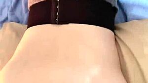 skinny asian wife with big ass and tattoos enjoys homemade pov in dorm bath with roommate