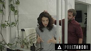 Big dick stranger fucks Casey Calvert hard in interracial massage with deepthroat and rough doggystyle