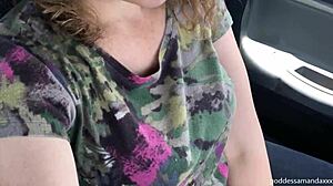 Follow this amateur milf on her outdoor walk in sweaty socks and sneakers