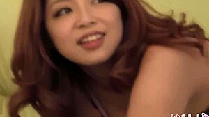 Japanese brunette Mirei Oomori with exciting trimmed pussy enjoys various fuck positions like doggystyle and cowgirl uncensored.