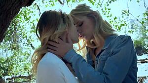 Scarlet red and blake eden, you're so enchanting as shaved teen lesbians in outdoor lingerie solo masturbation.