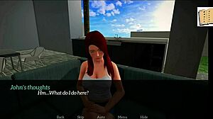 group of brunette teen amateurs with big tits play game alongside blonde milf redhead in homemade setting