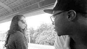 the pregnant slut goes for sucking that black dick outside in broad daylight florida style with facial cumshot and glasses on