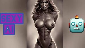 jennifer lopez has those huge tits and ass with a perfect body in this ai art tribute