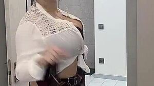 this neighbor with natural tits came to your room, so what are you going to do with her?