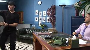 Booty hunter and friend cum on tammie lee's face after double penetration session