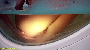teen katty west fingers tight shaved pussy in bathtub with underwater close-ups and orgasm