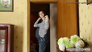 At Nine Months Pregnant Long Walks Take So Much Out of Me as Russian Teen Outdoor!