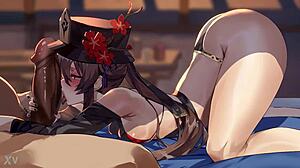 Hu Tao Delivers Succulent Blowjobs In Passionate Asian Japanese Scene