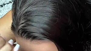 I love how this big tits babe gives me the best blowjob with rimjob ball sucking and cum in mouth during casting