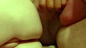 After Parting She Experiences Double Penetration with Huge Insertions Spreading Wet Pussy and Narrow Ass Gaping Wide