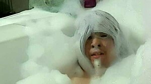 Hey Cyno, ready for some solo bubble bath fun in that cosplay costume?