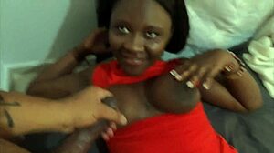 Horny Latina bitch teases with wet pussy before rough doggystyle fucking and massive cumload swallowed in her slutty mouth.