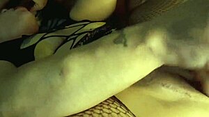 Curly European Latina explores toys in homemade webcam session