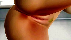 Black man boxes Helena's big tits and ass in nude erotic close-up session.