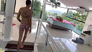 Hey, big brother waits for mom to leave then fucks sister hard 😏