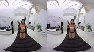 VRPornjack com relaxing time with Kristy in VR porn solo masturbation close-up